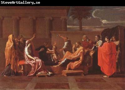 Nicolas Poussin Moses Trampling on the Pharaoh's Crown (mk08)